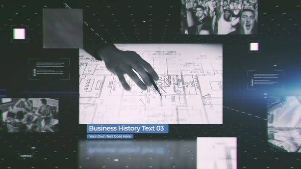 史诗般的商业历史手势绘图AE视频模板插图