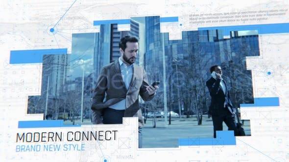 公司联系幻灯世界地图图文展示AE视频模板插图