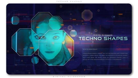 技术造型数字科幻电影AE视频模板插图
