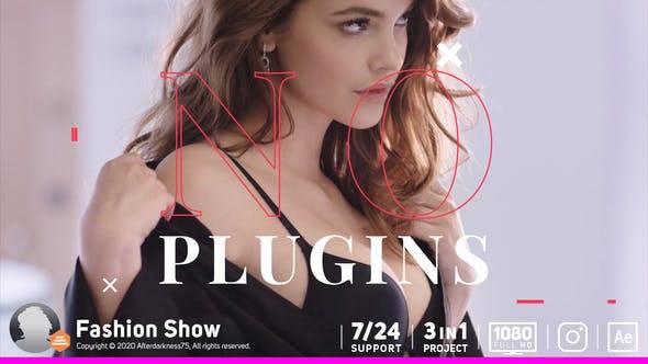 时装秀时尚排班动画片头AE视频模板插图