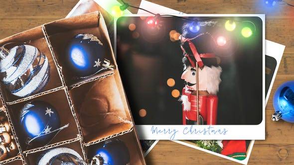 圣诞节和新年照片幻灯片AE视频模板插图
