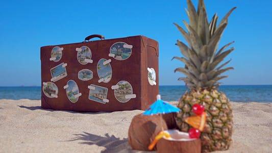 复古手提箱-假日和旅游相册AE视频模板插图