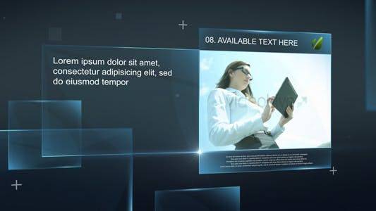 优雅的玻璃显示屏科技相册AE视频模板插图