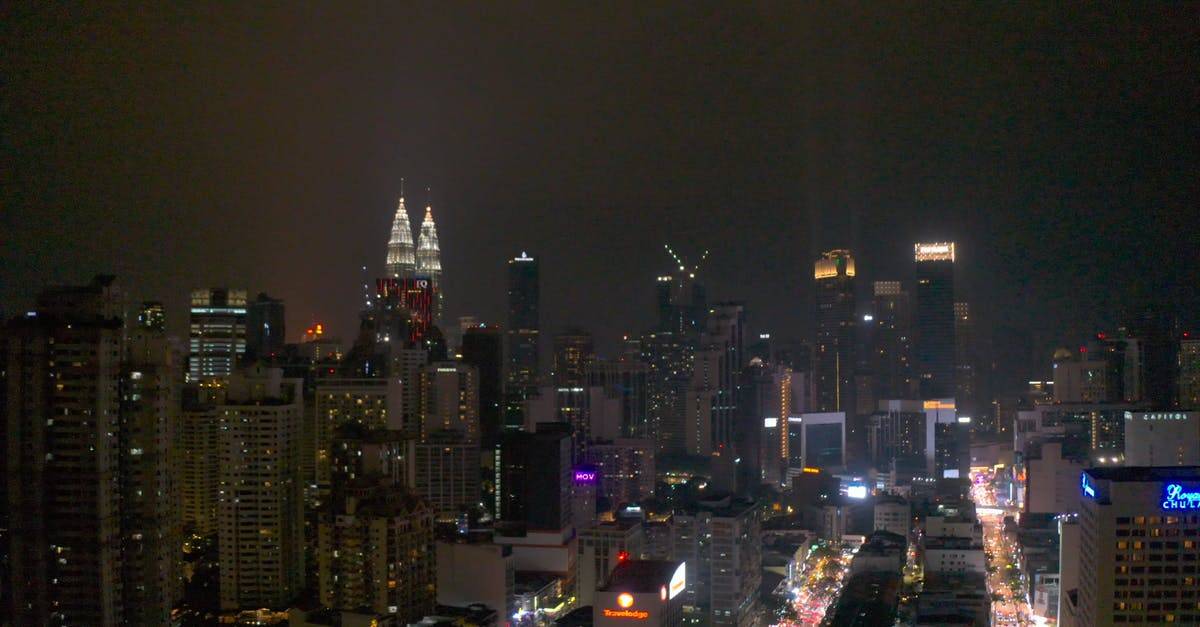 无人机航拍马来西亚夜景4k高清CC0视频素材