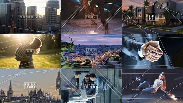 创图图文动感切换画面AE视频模板插图