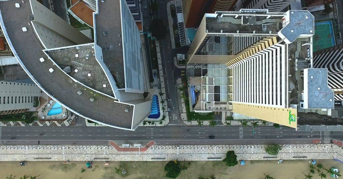 公寓屋顶城市景观航拍高清CC0视频素材