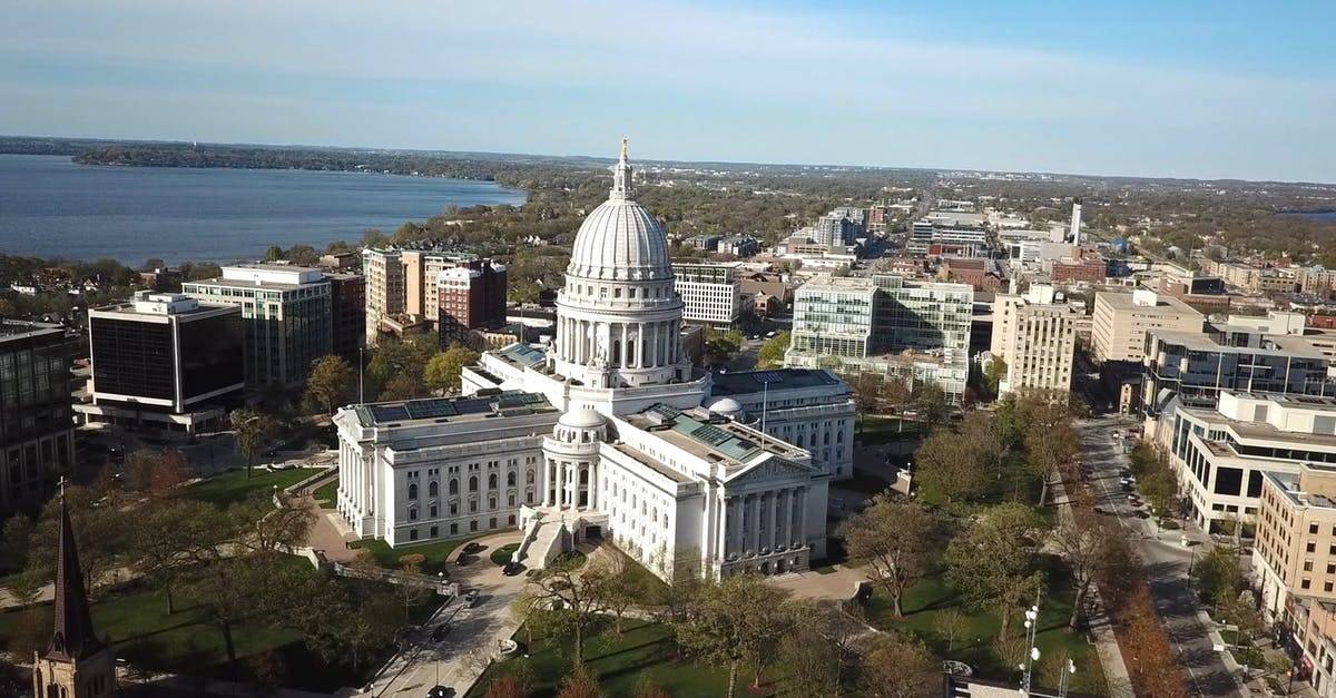 威斯康星州国会大厦城市地标景观航拍高清CC0视频素材插图