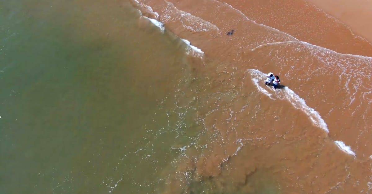 海滩岸边无人机航拍俯拍高清CC0视频素材