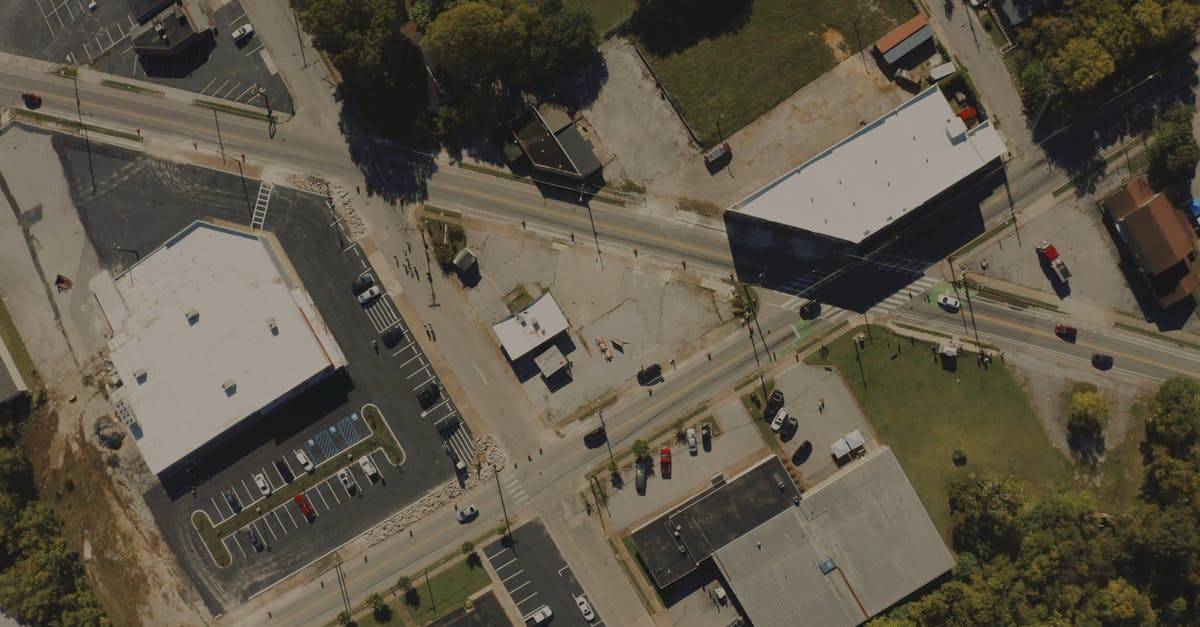 城市交通人行道俯视图航拍4K高清CC0视频素材插图