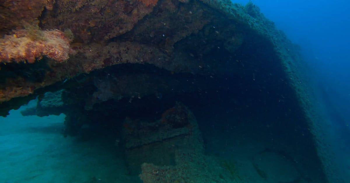 水下生锈的沉船海洋4k高清CC0视频素材