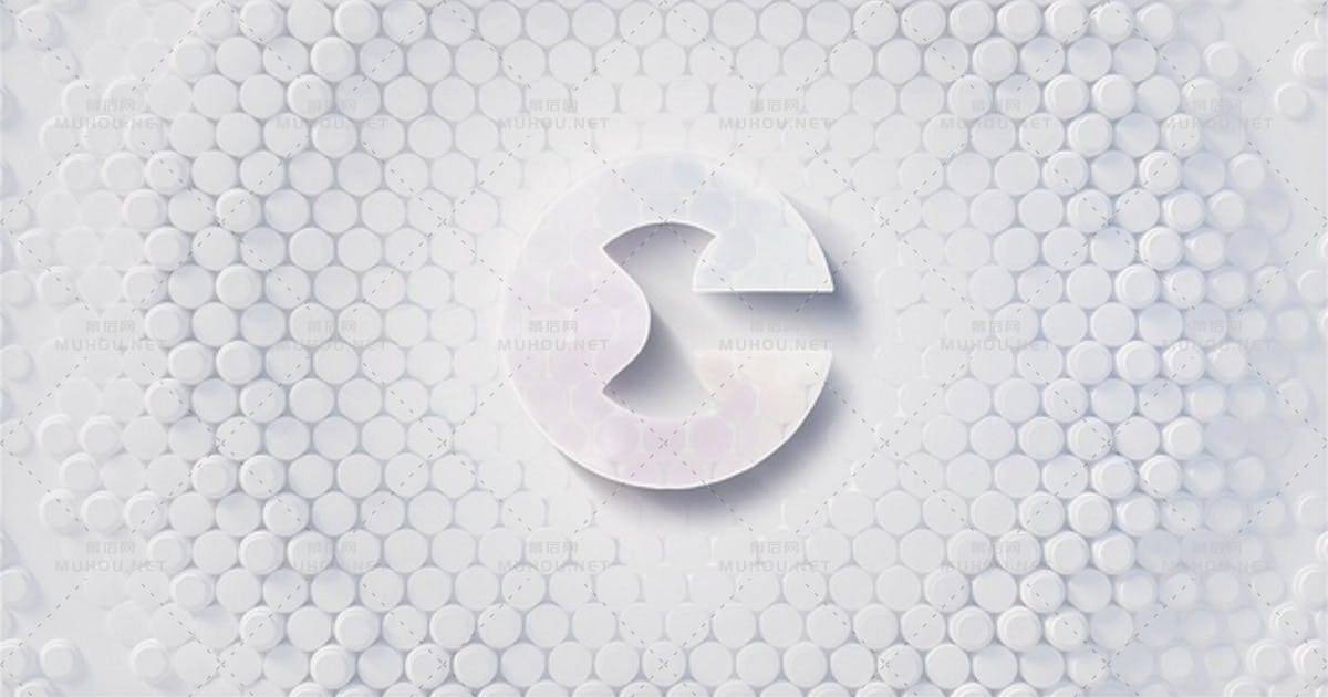 白色极简简单logo标志V2AE视频模板