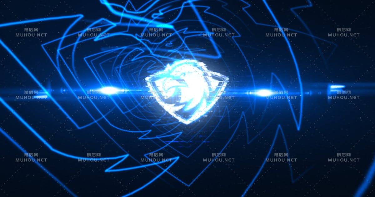 vfx故障技术logo标志AE视频模板
