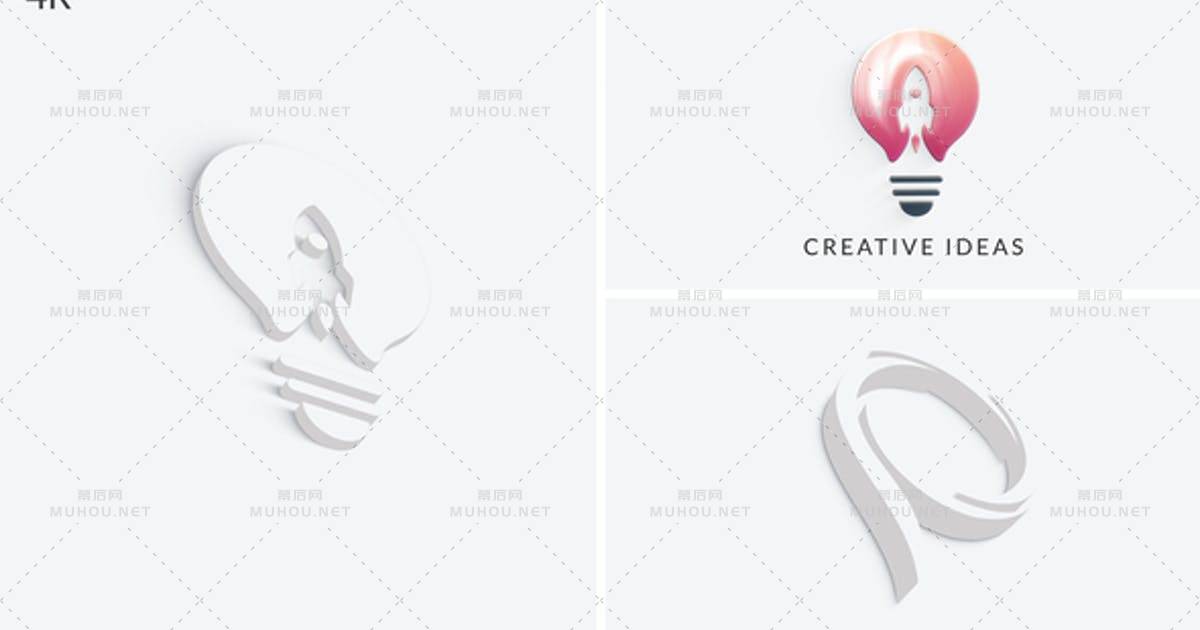 平滑 | 简单的3DLOGO标志显示AE视频模板