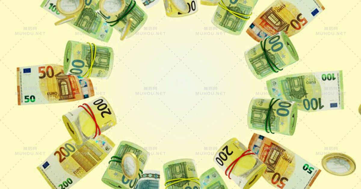 金钱舞蹈欧元浮夸片头AE视频模板