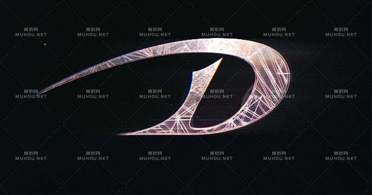 金属拉丝质感logo标志介绍AE视频模板