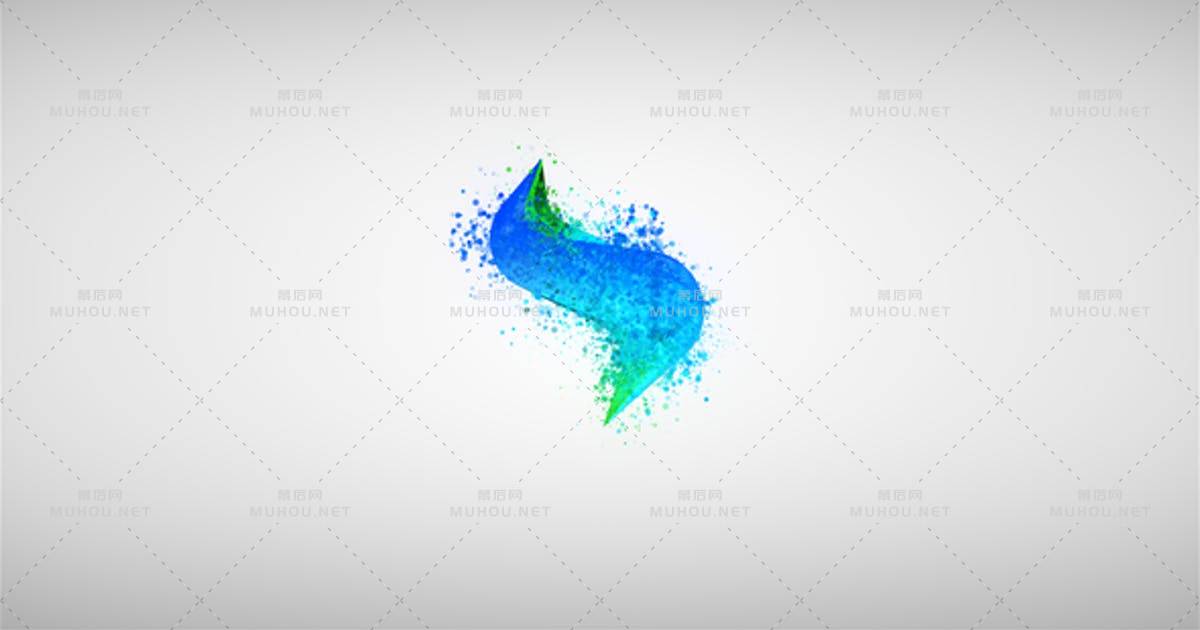 粒子LOGO标志显示AE视频模板