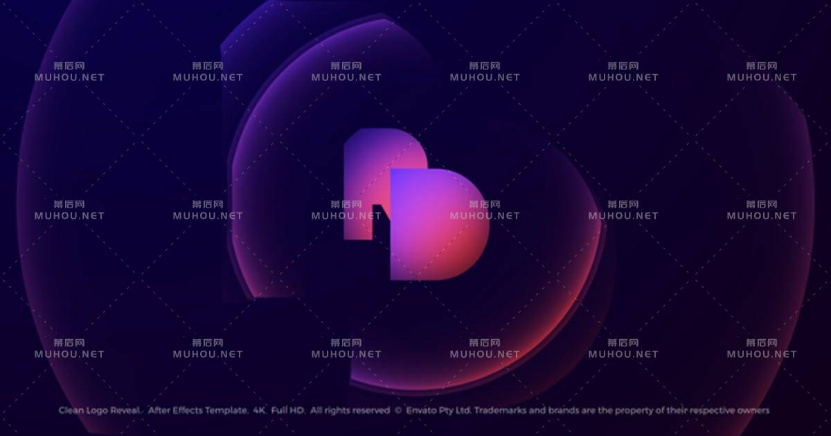 4k光滑表面LOGO标志显示AE视频模板