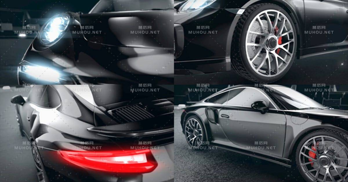 跑车赛车标志logo介绍AE视频模板