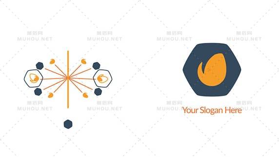 复杂图形mg动画logo简单标志揭示4AE视频模板插图