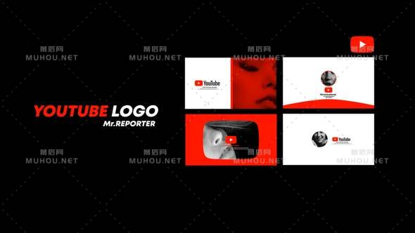 Youtube视频网站播放器logo标志AE视频模板插图