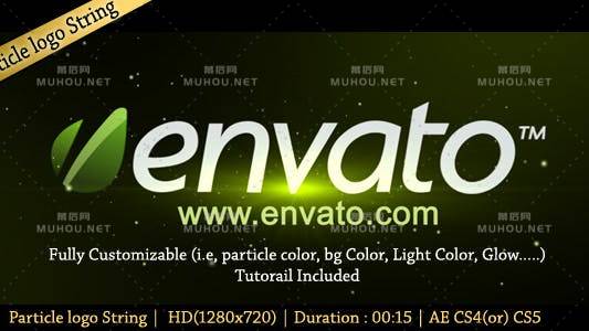 粒子3d银河logo标志AE视频模板插图