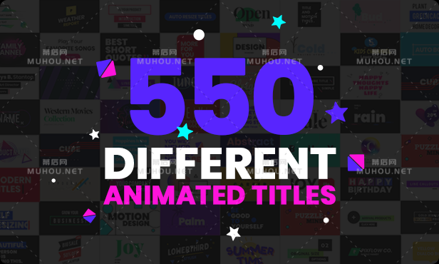 550+动画标题和动态文本视频ae素材插图