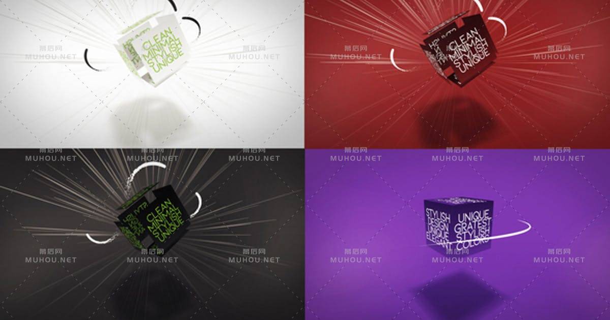 动态迷你logo动画标志揭示PR视频模板