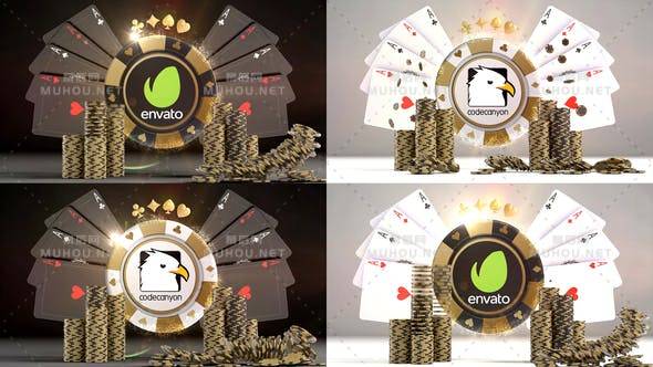 扑克之夜赌场logo标志揭示PR视频模板插图