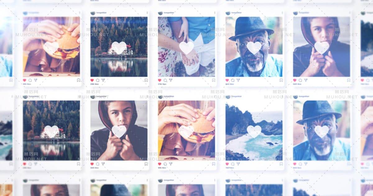 Instagram introins风照片强PR视频模板