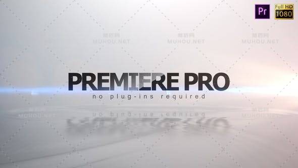 Clean Logo高档光效logo标志文字PR视频模板插图