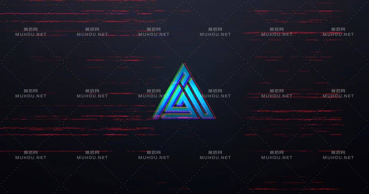 失真故障logo标志MogrtPR视频模板