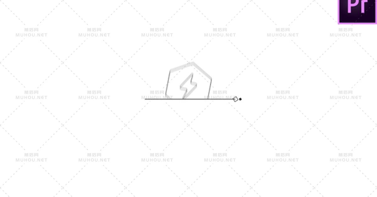 Flat Jazz Logo二维闪电动画注入标志PR视频模板