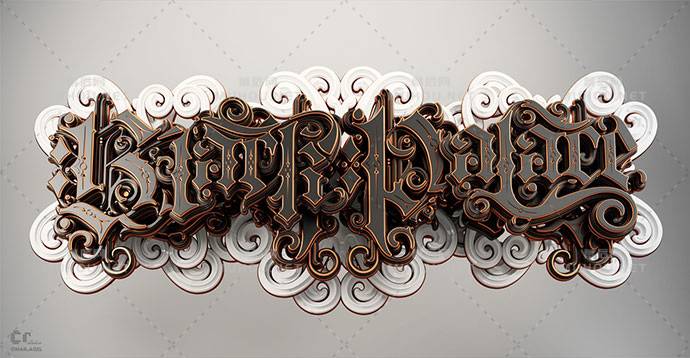 20款高贵的3D金色艺术文字设计作品