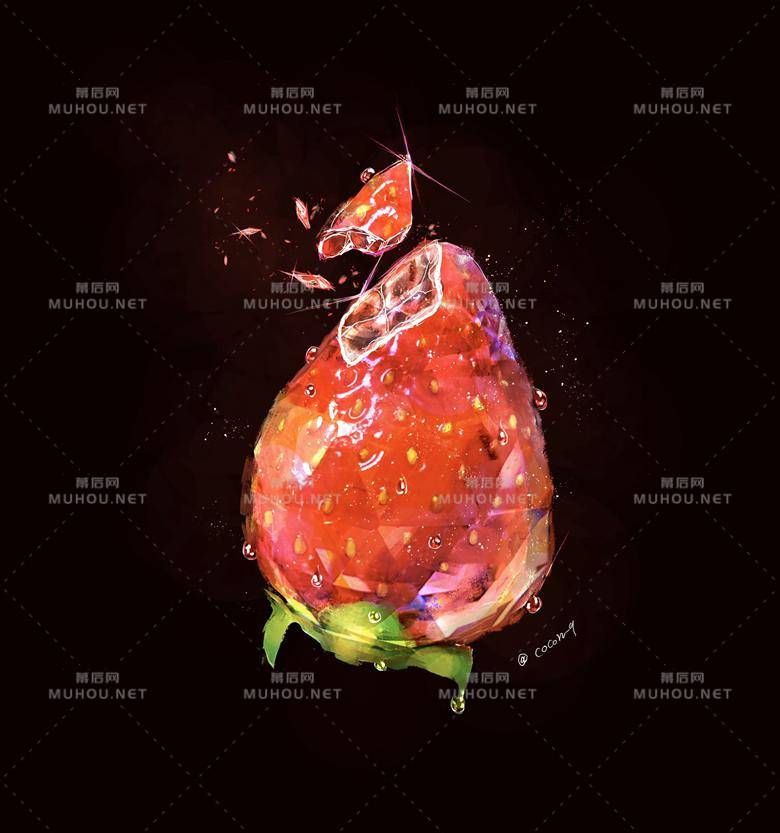 和小草莓相关的那些甜品插画作品插图1