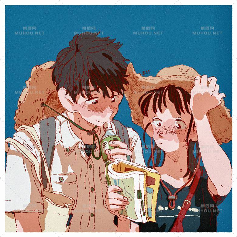 是甜甜的情侣们在线秀恩爱插画作品插图5