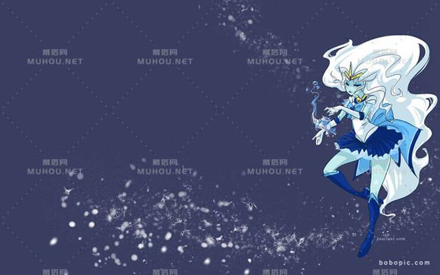 和冬天的白雪有关的唯美插画