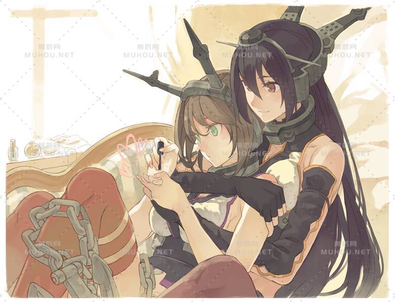 好美的舰队collection系列少女插画