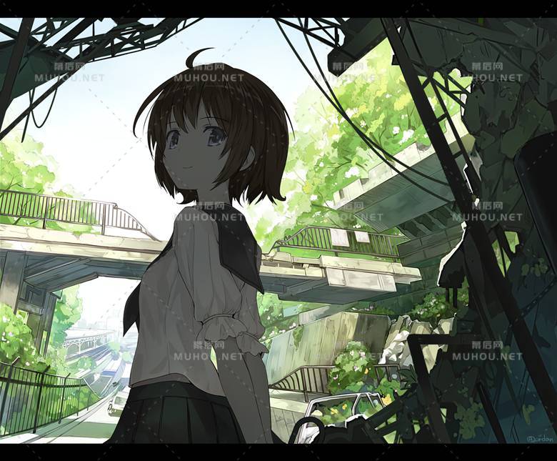 最喜欢看日式水手服女孩插画了插画作品插图1