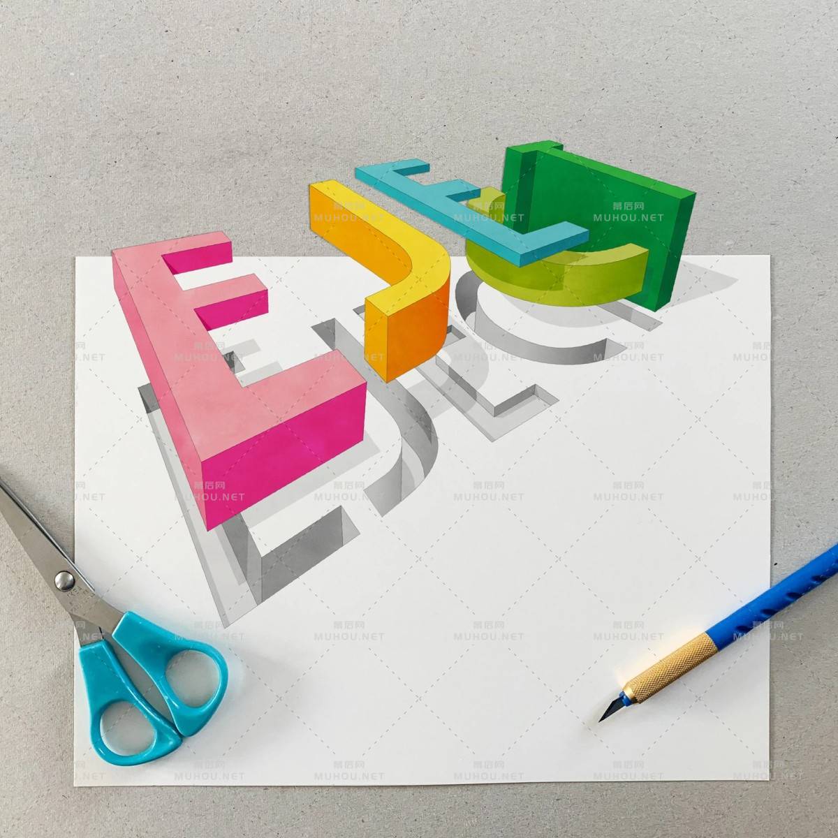 超强的立体感觉！Lex Wilson创意3D艺术文字设计作品