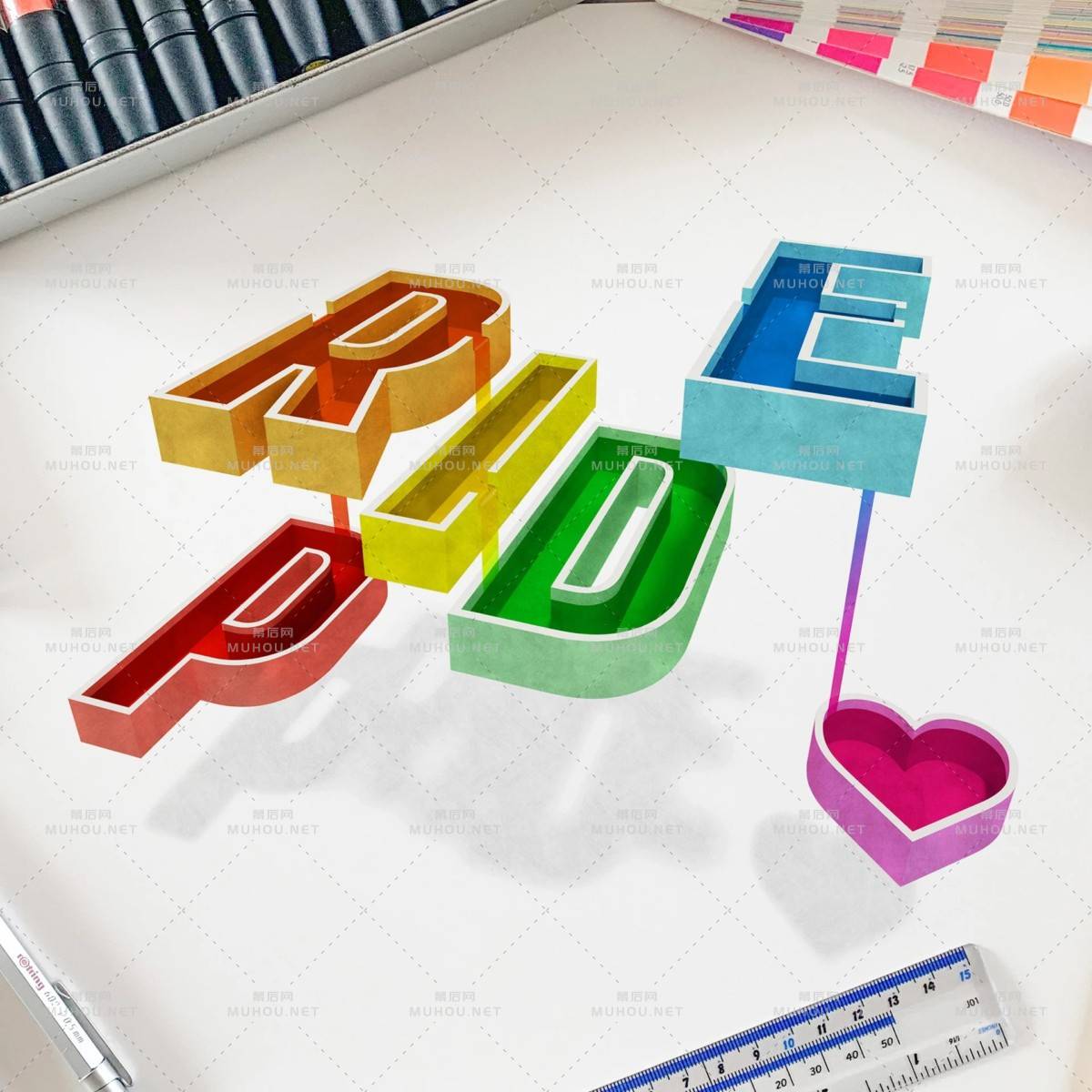 超强的立体感觉！Lex Wilson创意3D艺术文字设计作品