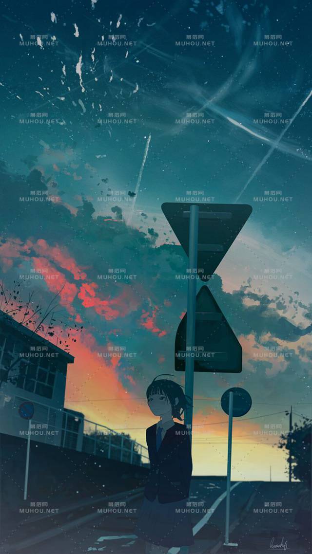 看最美的风景插画散最静的心