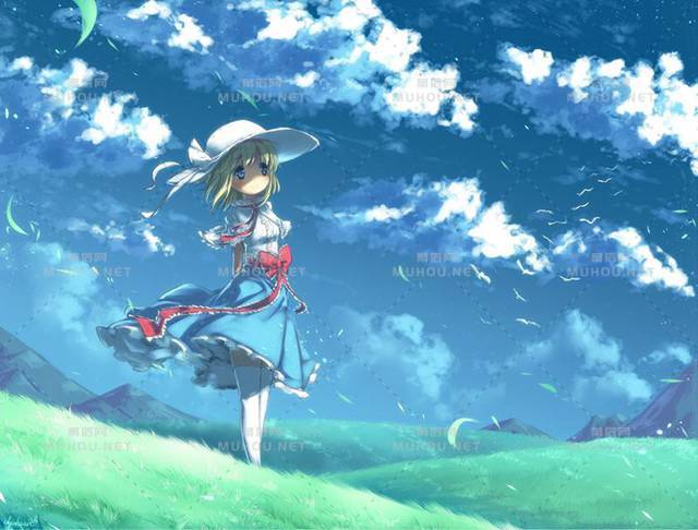 是一片美不胜收的天空美景插画