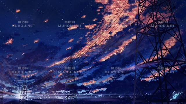 是一片美不胜收的天空美景插画