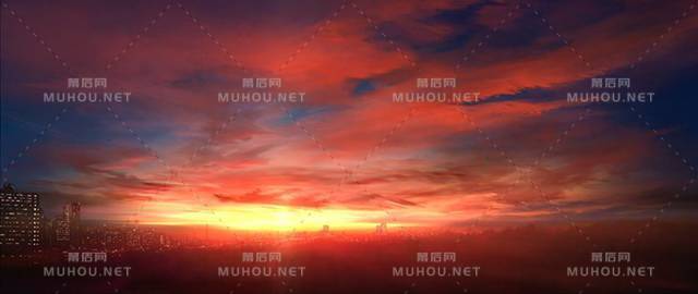 是一片美不胜收的天空美景插画