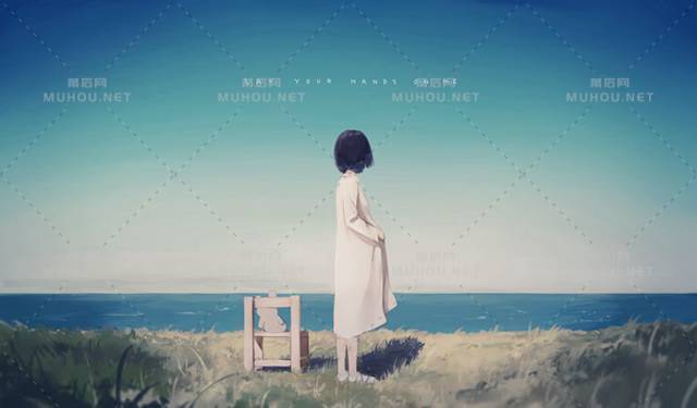 蔚蓝的二次元天空风景插画作品插图5