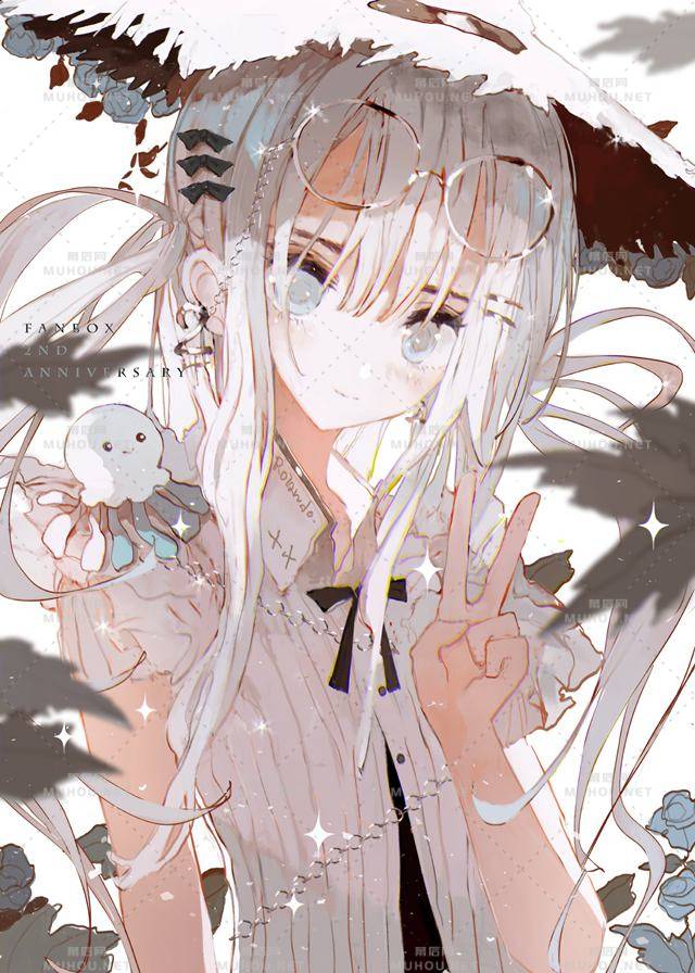 眼睛超清澈迷人的日系风女孩插画