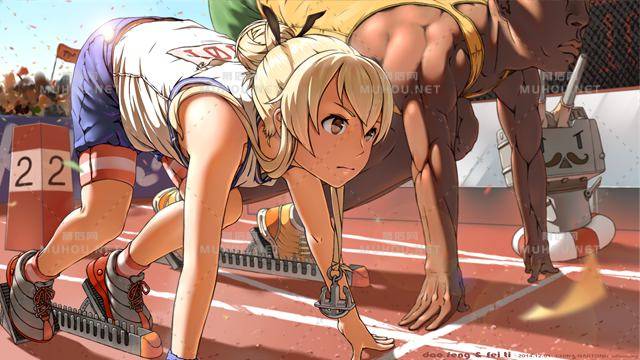 奔跑运动的人物running超清插画