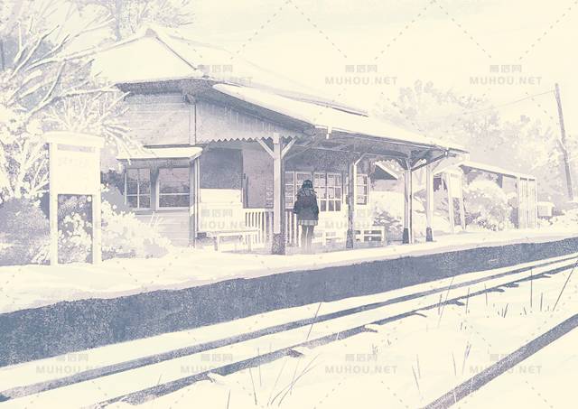 日式和风户外场景插画