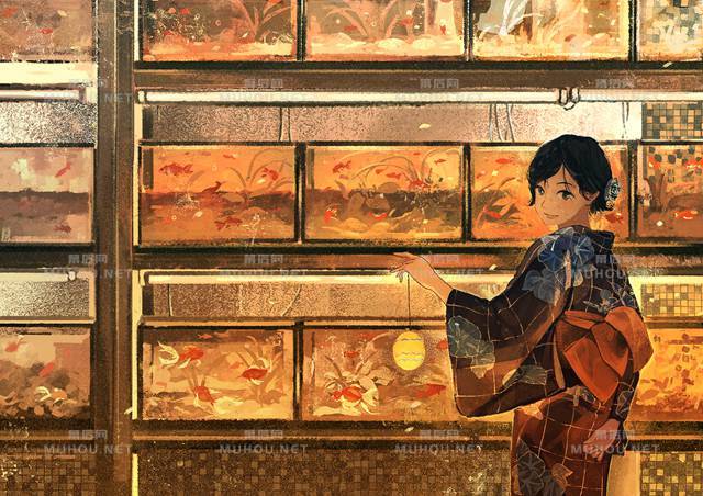 日式和风户外场景插画