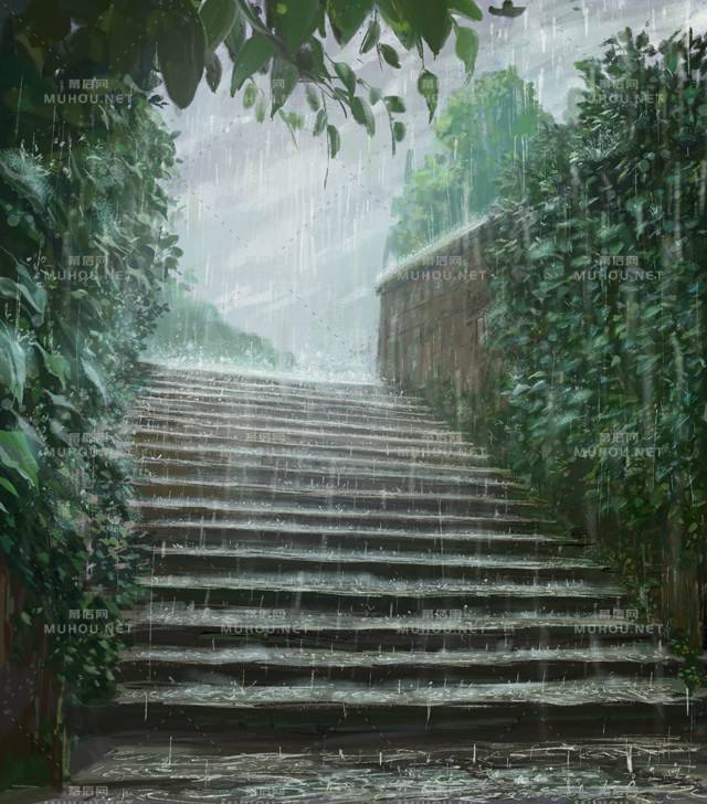 最美不过下雨天的风景插画专辑